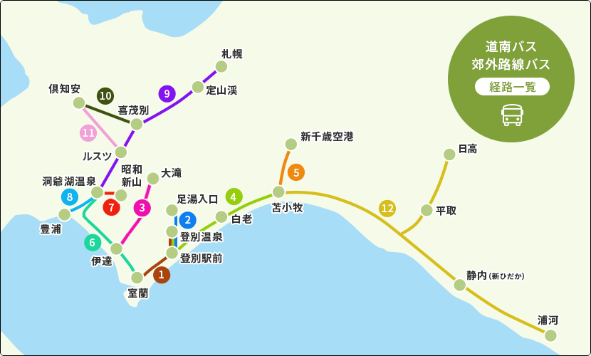 郊外路線バスMAP